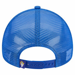Los Angeles Rams New Era Stacked A-Frame Trucker 9FORTY Adjustable Hat White/Royal - NFL