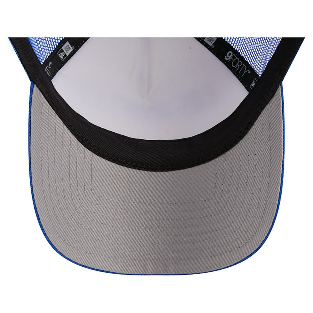 Los Angeles Rams New Era Stacked A-Frame Trucker 9FORTY Adjustable Hat White/Royal - NFL