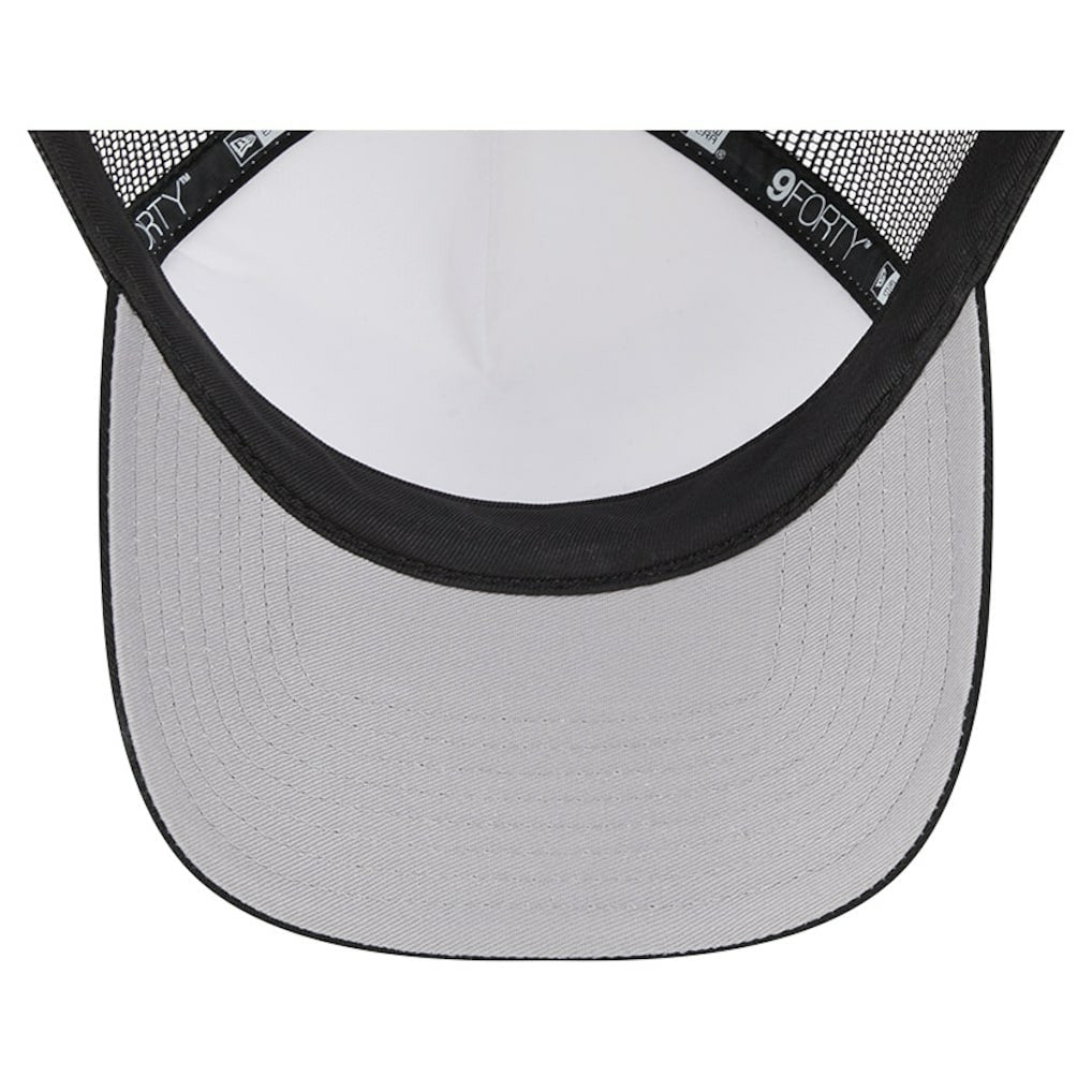 New Orleans Saints New Era Stacked A-Frame Trucker 9FORTY Adjustable Hat White/Black - NFL