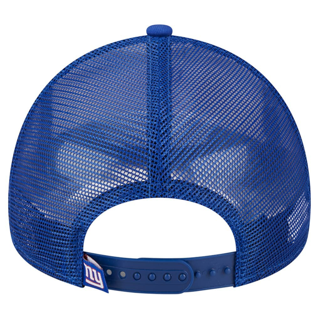 New York Giants New Era Stacked A-Frame Trucker 9FORTY Adjustable Hat White/Royal - NFL