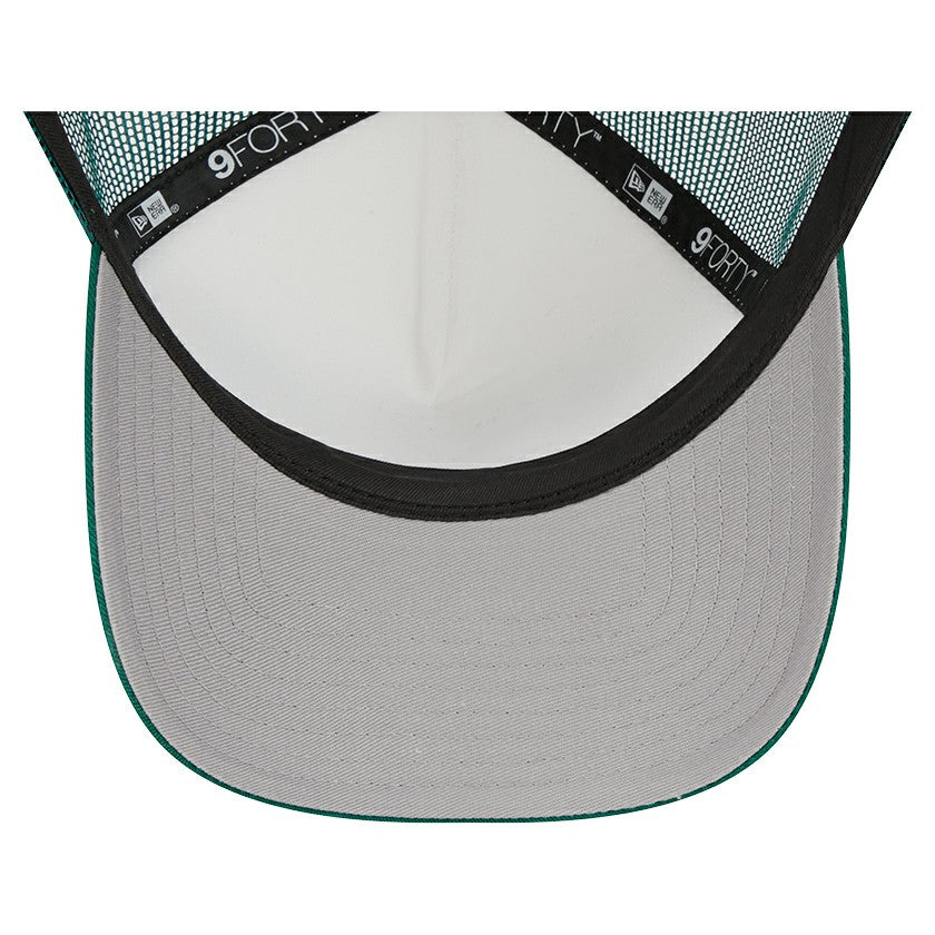 New York Jets New Era Stacked A-Frame Trucker 9FORTY Adjustable Hat White/Green - NFL