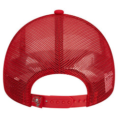 Tampa Bay Buccaneers New Era Stacked A-Frame Trucker 9FORTY Adjustable Hat White/Red - NFL