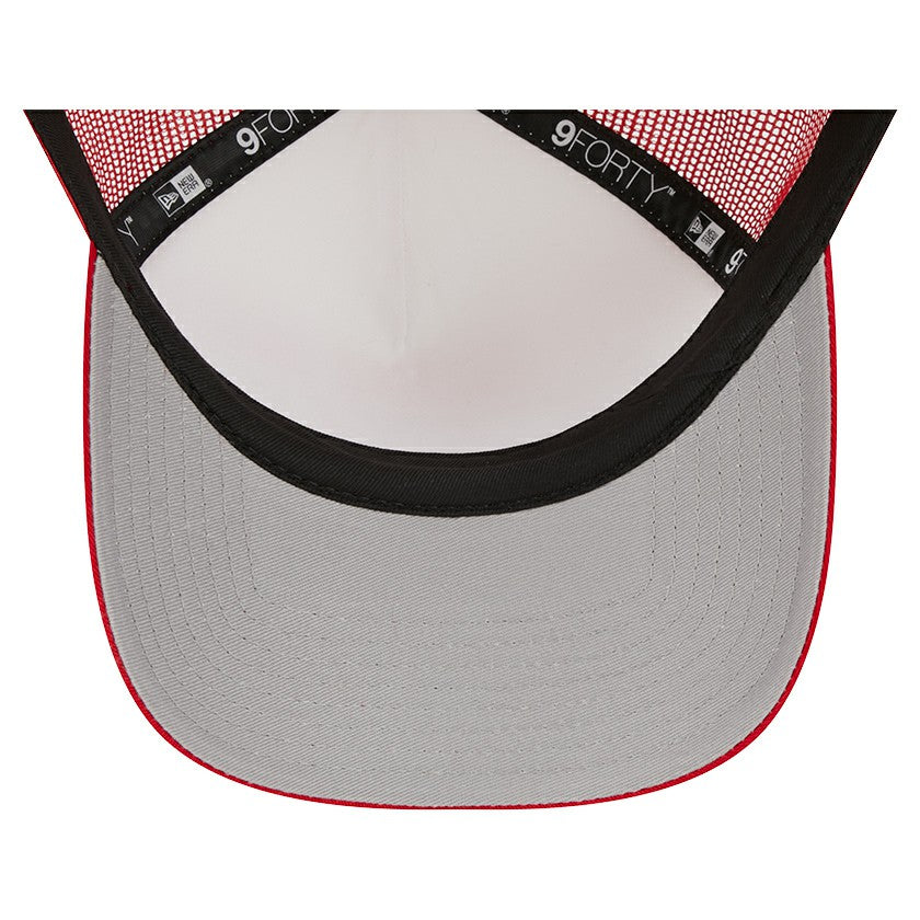 Tampa Bay Buccaneers New Era Stacked A-Frame Trucker 9FORTY Adjustable Hat White/Red - NFL