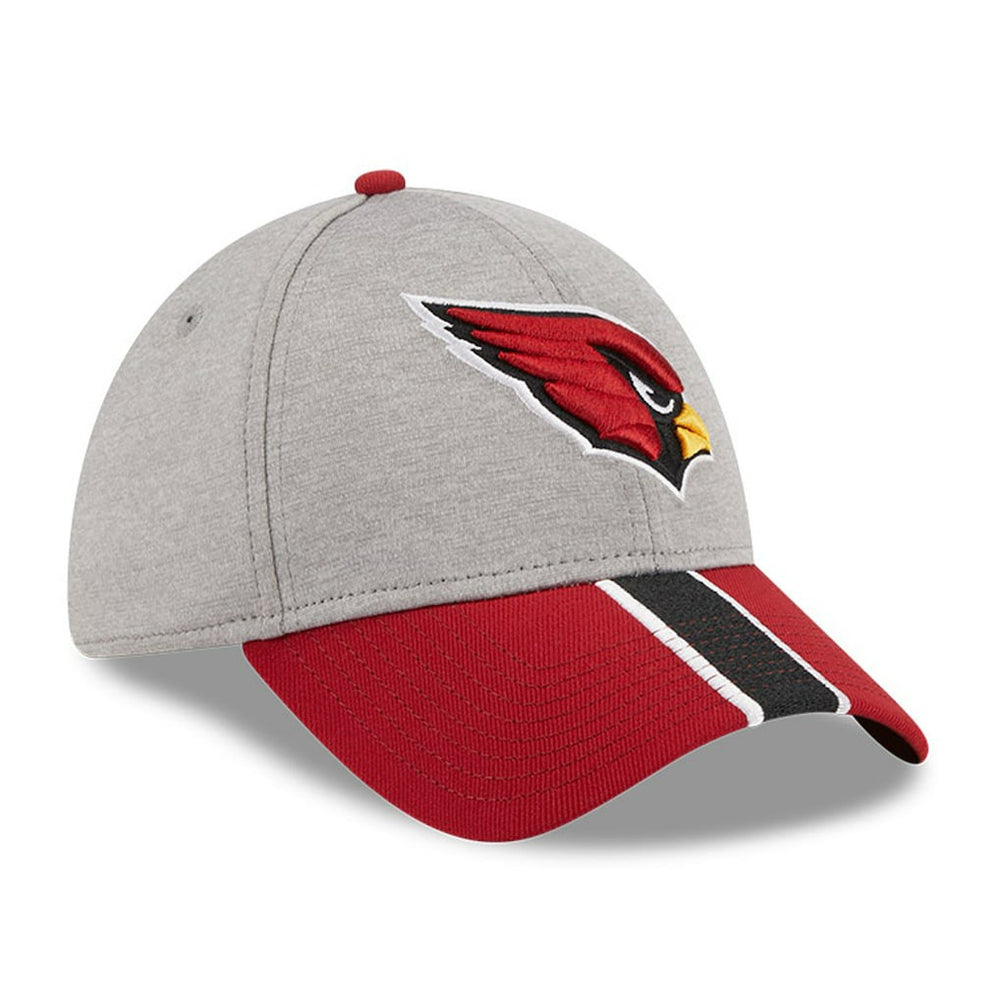 Arizona Cardinals New Era Striped 39THIRTY Flex Hat Heather Gray/Cardinal - NFL