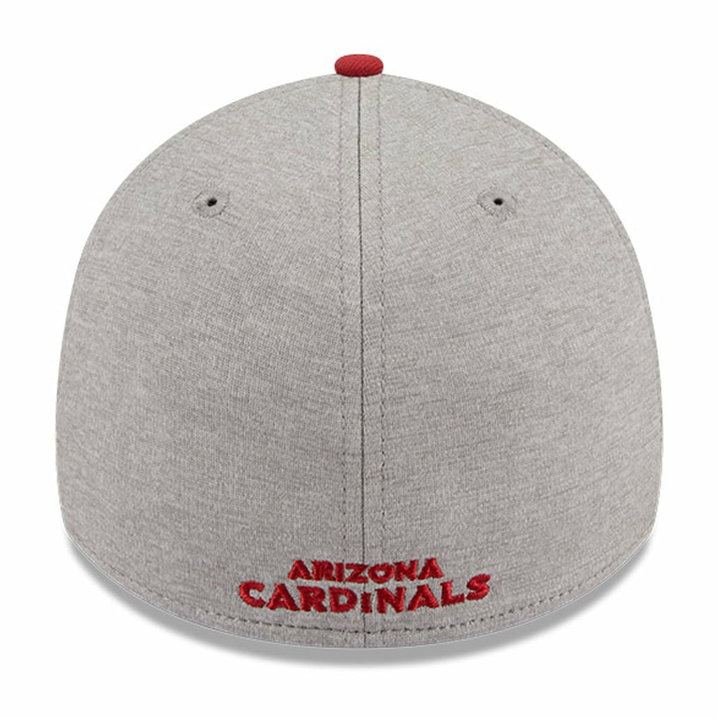 Arizona Cardinals New Era Striped 39THIRTY Flex Hat Heather Gray/Cardinal - NFL