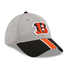 Cincinnati Bengals New Era Striped 39THIRTY Flex Hat Heather Gray/Black - NFL