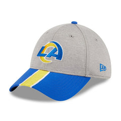 Los Angeles Rams New Era Striped 39THIRTY Flex Hat Heather Gray/Royal - NFL