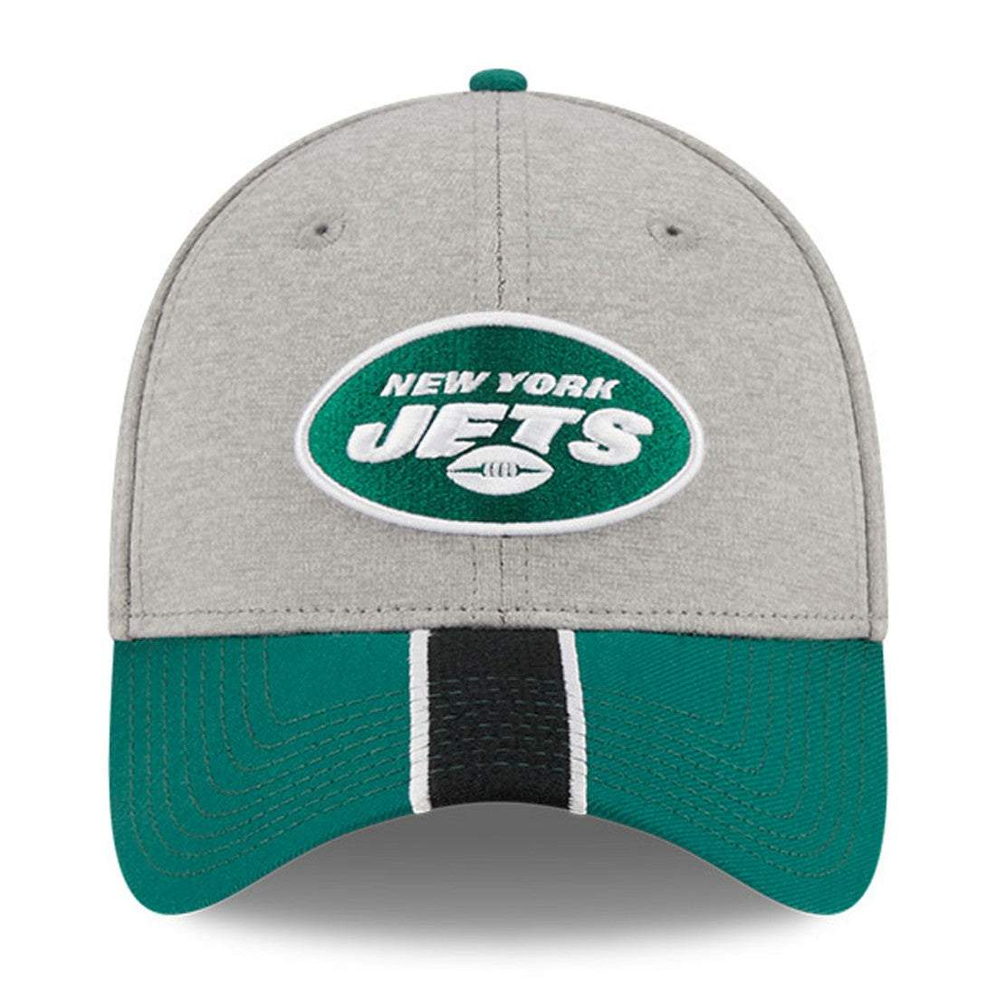 New York Jets New Era Striped 39THIRTY Flex Hat Heather Gray/Green - NFL
