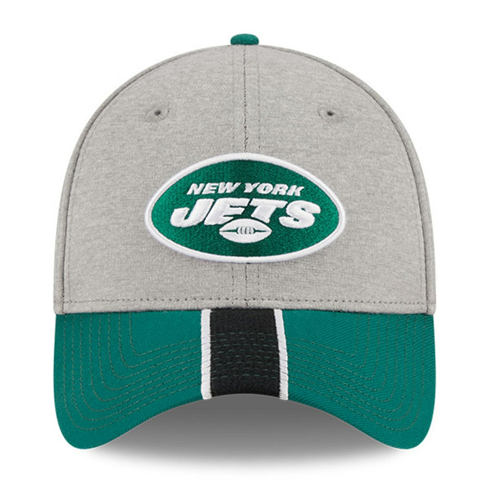New York Jets New Era Striped 39THIRTY Flex Hat Heather Gray/Green - NFL
