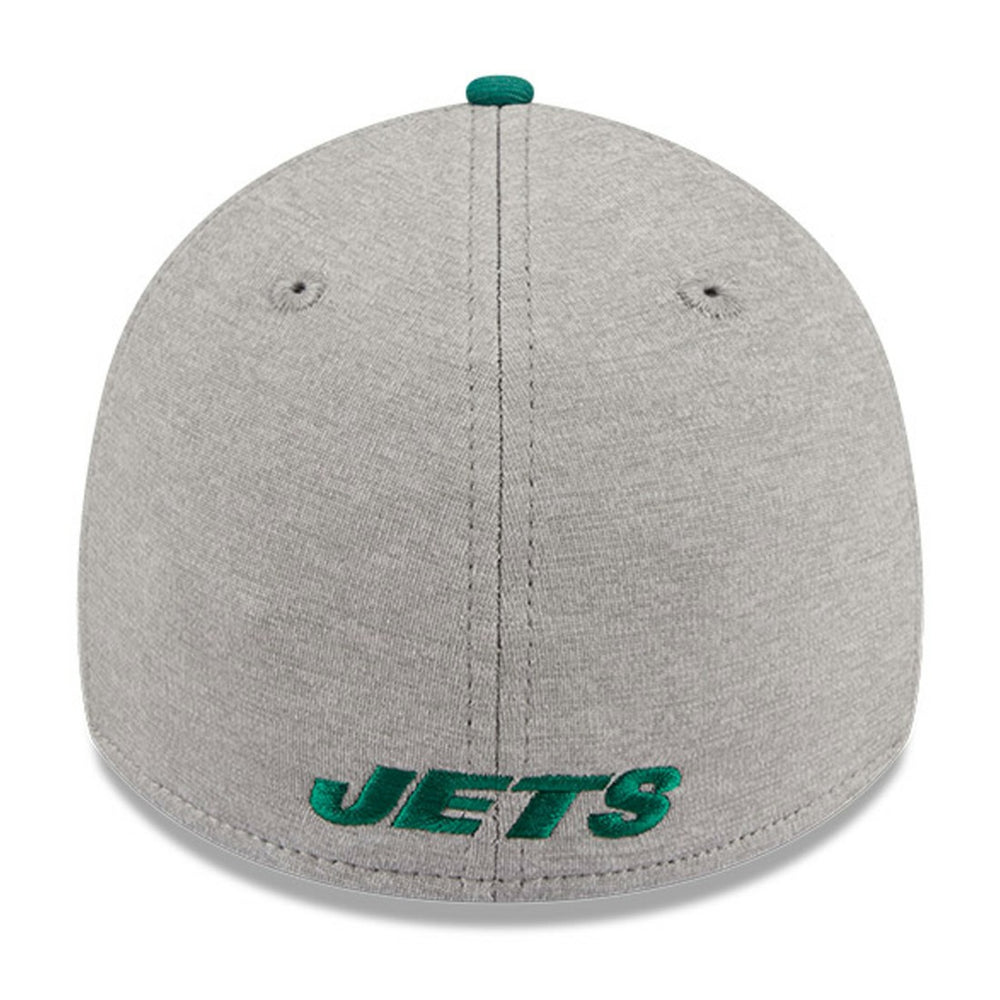 New York Jets New Era Striped 39THIRTY Flex Hat Heather Gray/Green - NFL