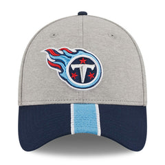 Tennessee Titans New Era Striped 39THIRTY Flex Hat Heather Gray/Navy - NFL