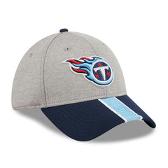 Tennessee Titans New Era Striped 39THIRTY Flex Hat Heather Gray/Navy - NFL