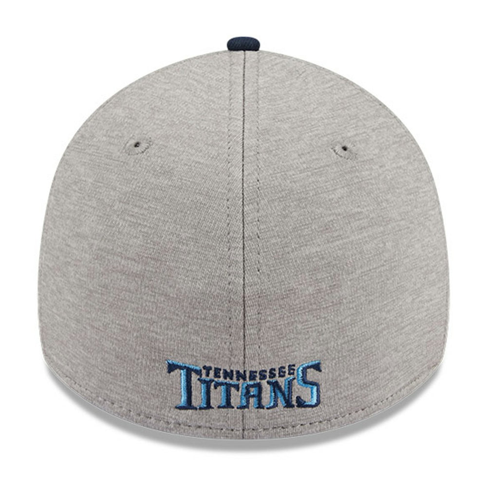 Tennessee Titans New Era Striped 39THIRTY Flex Hat Heather Gray/Navy - NFL