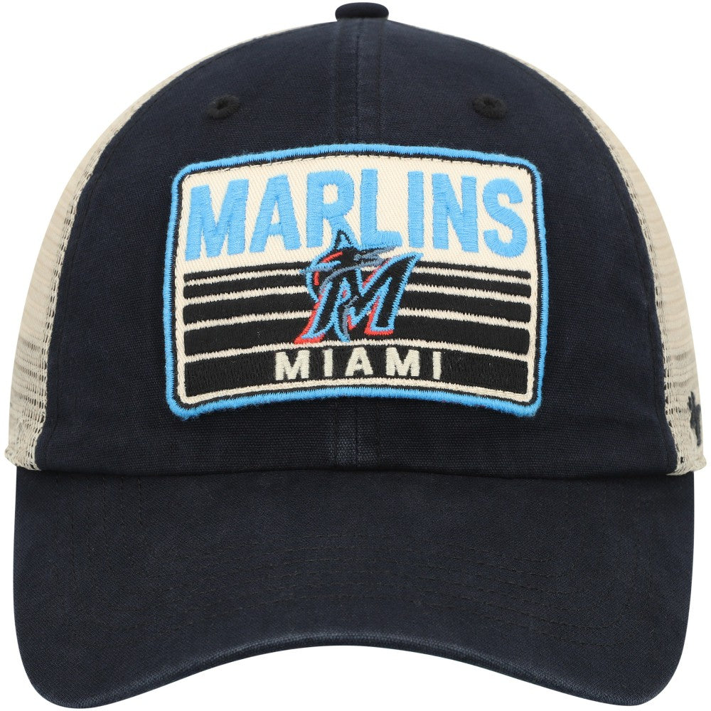 Miami Marlins '47 Four Stroke Clean Up Trucker Snapback Hat Lifestyle
