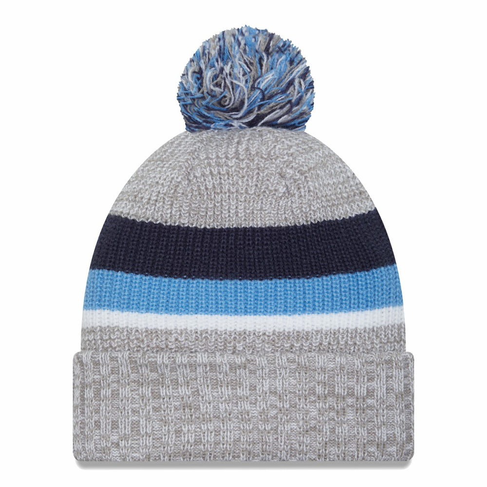 Tennessee Titans New Era Cuffed Knit Hat with Pom Heather Gray - NFL