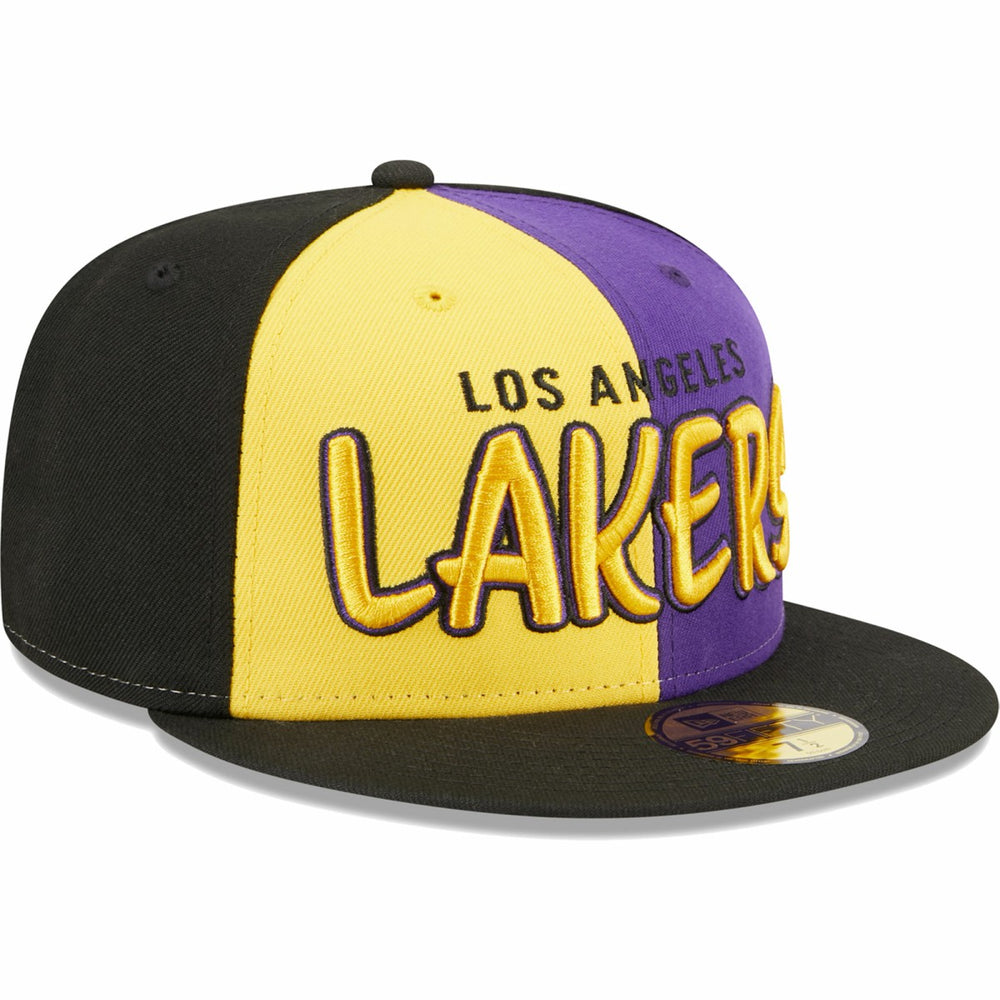 New Era - Los Angeles Lakers Pop Front 59FIFTY Fitted Hat - Black/Gold