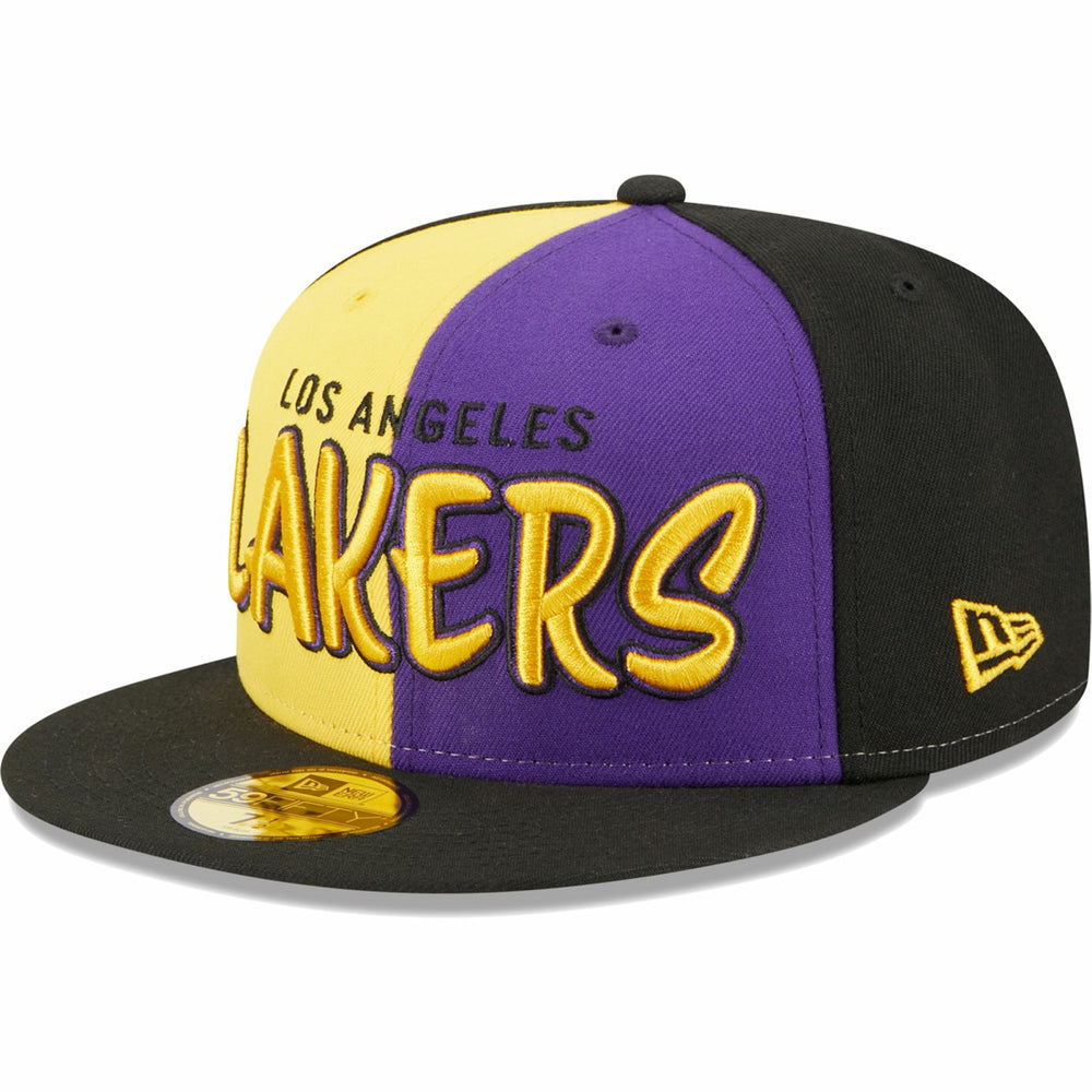 New Era - Los Angeles Lakers Pop Front 59FIFTY Fitted Hat - Black/Gold
