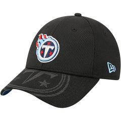 Tennessee Titans New Era Top Visor 9FORTY Adjustable Hat Black - NFL