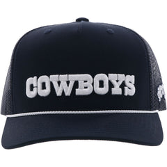 Dallas Cowboys HOOey Wordmark Rope Trucker Adjustable Hat Navy - NFL