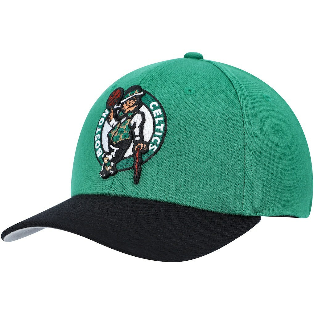 Mitchell & Ness - Boston Celtics MVP Team Two-Tone 2.0 Stretch-Snapback Hat - Kelly Green/Black