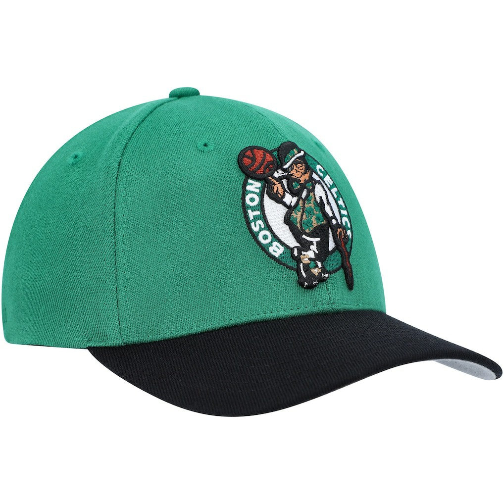 Mitchell & Ness - Boston Celtics MVP Team Two-Tone 2.0 Stretch-Snapback Hat - Kelly Green/Black