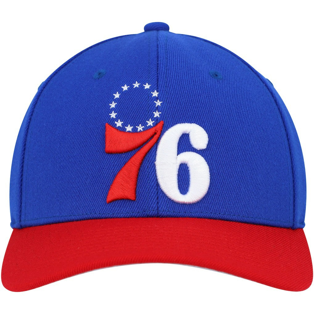 Mitchell & Ness - Philadelphia 76ers MVP Team Two-Tone 2.0 Stretch-Snapback Hat - Royal/Red