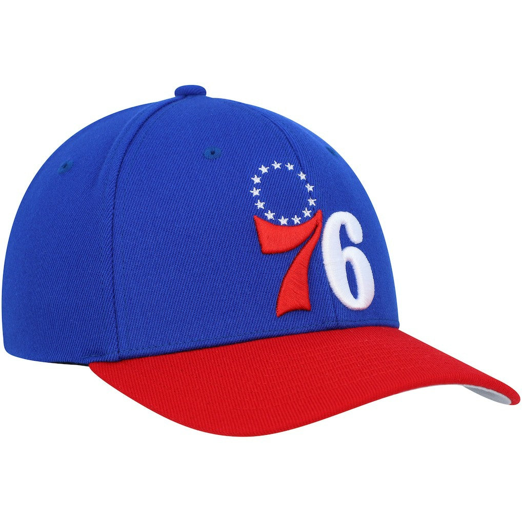 Mitchell & Ness - Philadelphia 76ers MVP Team Two-Tone 2.0 Stretch-Snapback Hat - Royal/Red