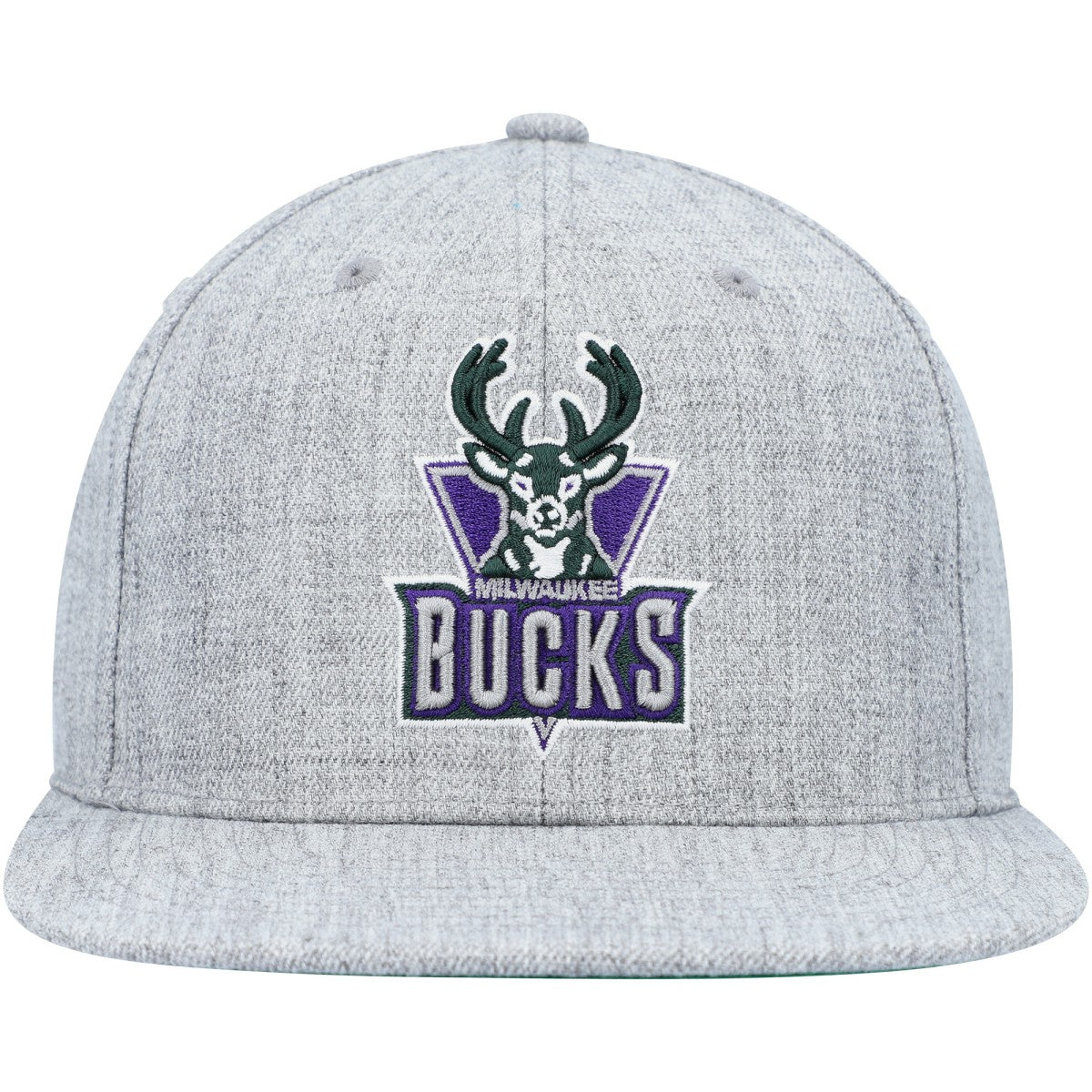 Mitchell & Ness - Milwaukee Bucks Hardwood Classics 2.0 Snapback Hat - Heather Gray