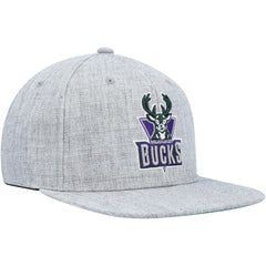 Mitchell & Ness - Milwaukee Bucks Hardwood Classics 2.0 Snapback Hat - Heather Gray