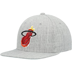 Mitchell & Ness - Miami Heat Hardwood Classics 2.0 Snapback Hat - Heather Gray