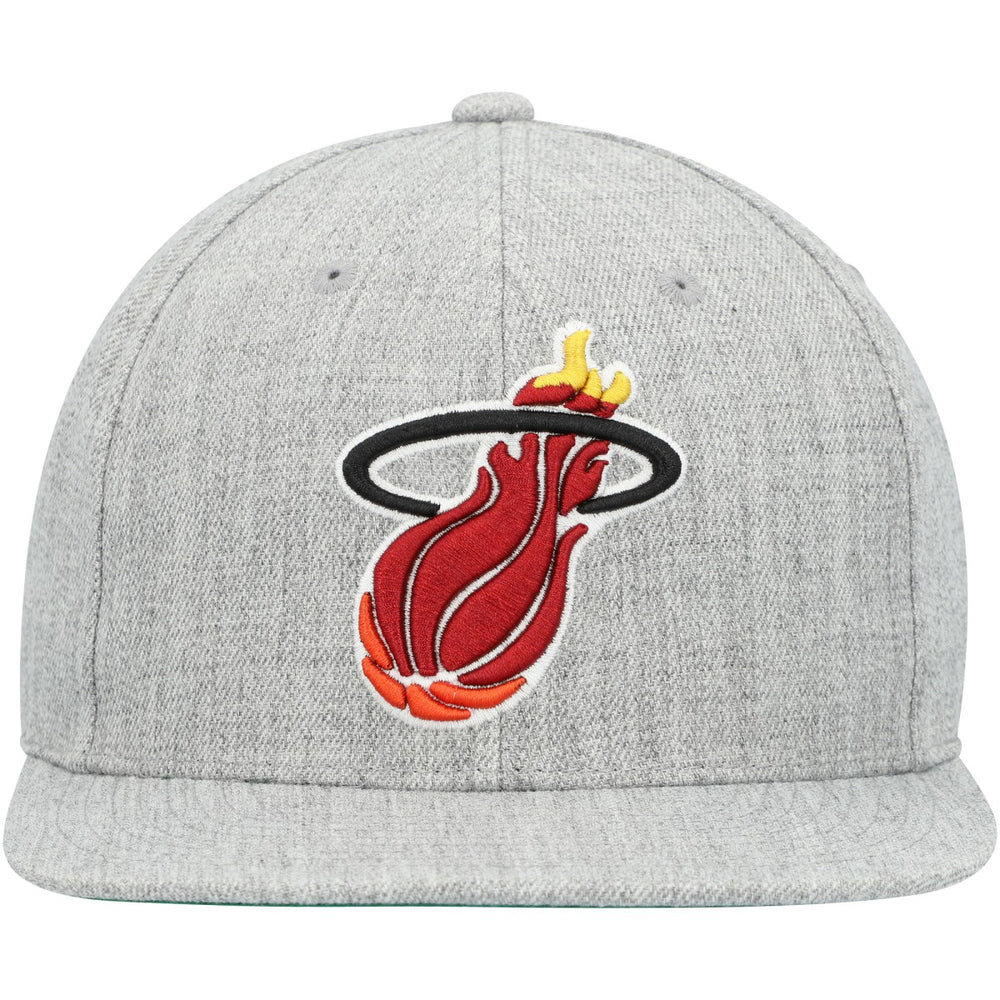 Mitchell & Ness - Miami Heat Hardwood Classics 2.0 Snapback Hat - Heather Gray