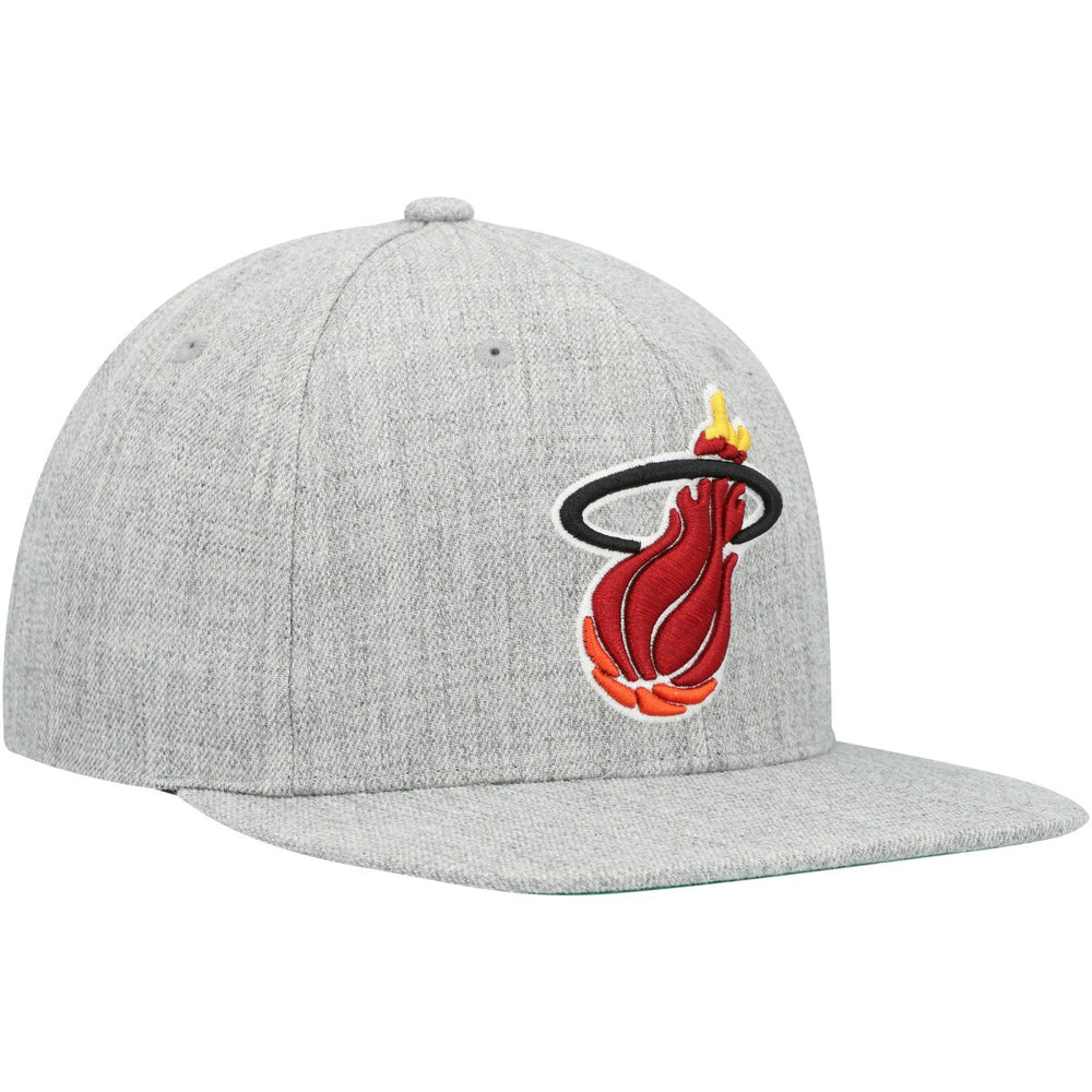 Mitchell & Ness - Miami Heat Hardwood Classics 2.0 Snapback Hat - Heather Gray