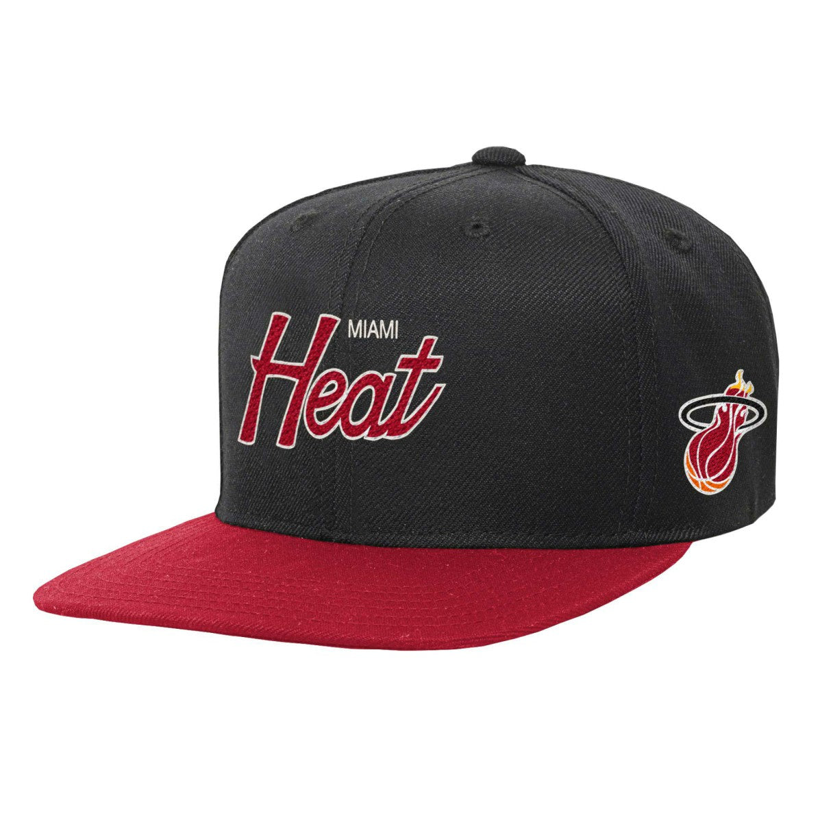 Mitchell & Ness - Miami Heat Youth Team Script Snapback Hat - Black
