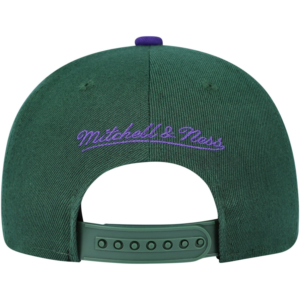 Mitchell & Ness - Milwaukee Bucks Youth Two-Tone Snapback Hat - Hunter Green/Purple