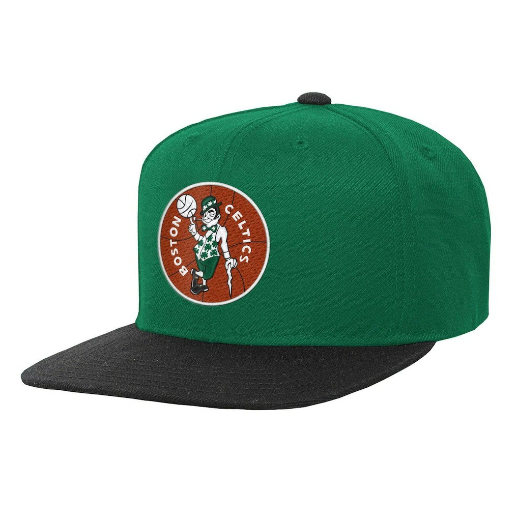 Mitchell & Ness - Boston Celtics Youth Two-Tone Snapback Hat - Kelly Green/Black