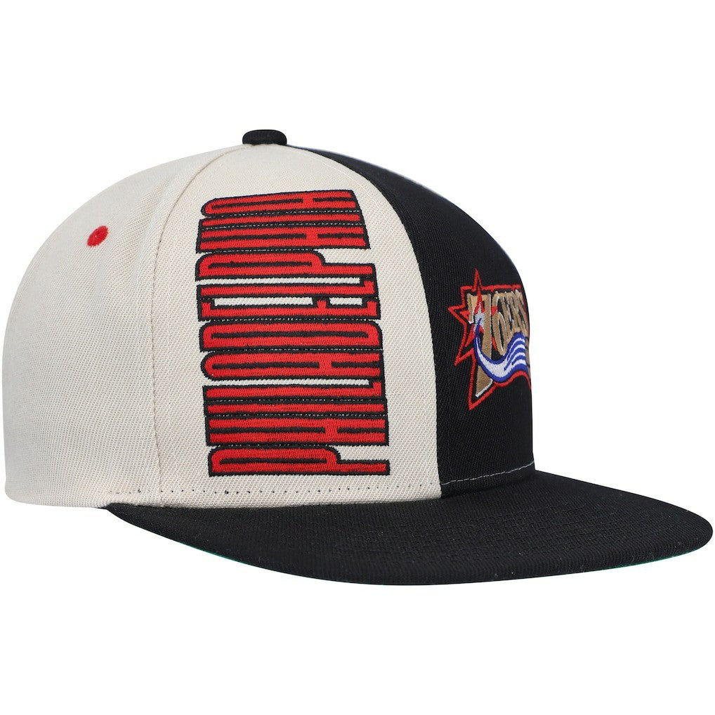 Mitchell & Ness - Philadelphia 76ers Hardwood Classics Pop Snapback Hat - Cream