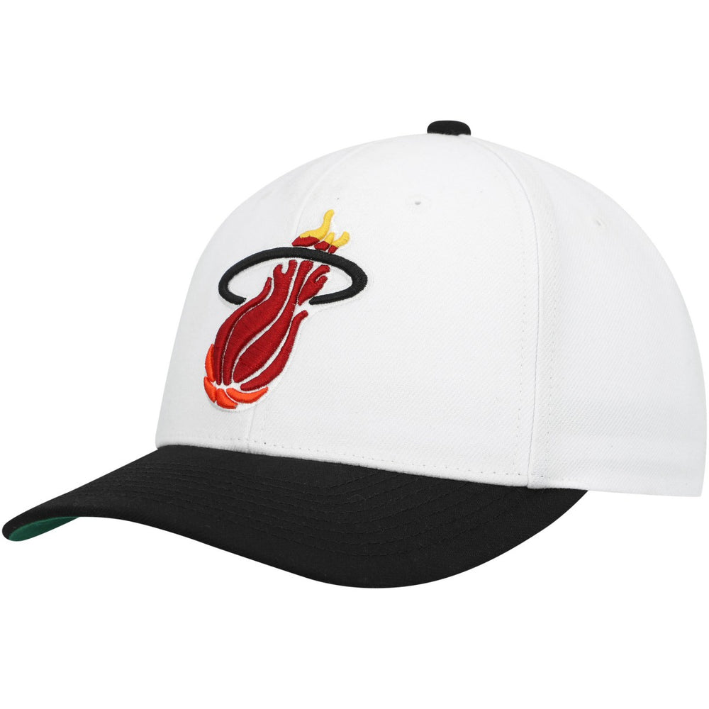 Mitchell & Ness - Miami Heat Hardwood Classics Core 2-Tone 2.0 Pro Snapback Hat - White/Black