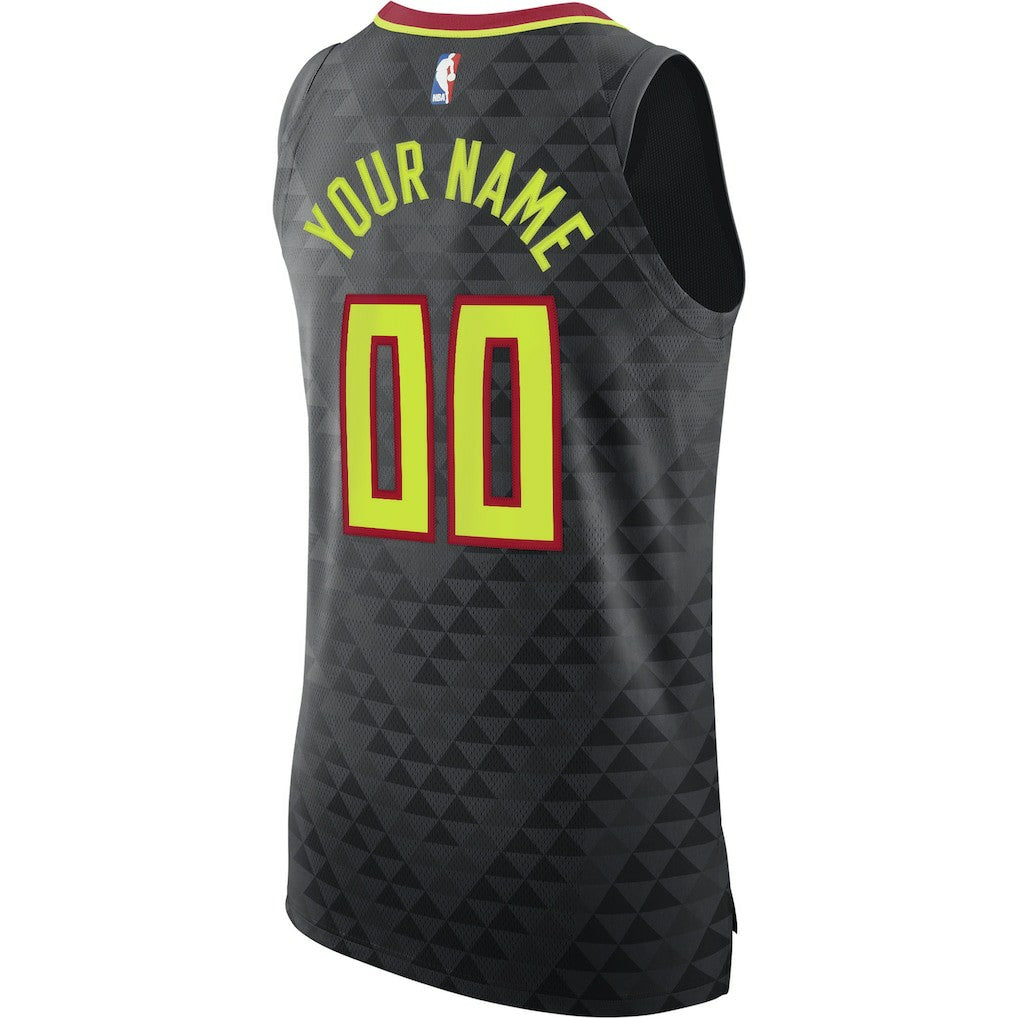 Nike - Atlanta Hawks Authentic Custom Jersey Black - Icon Edition