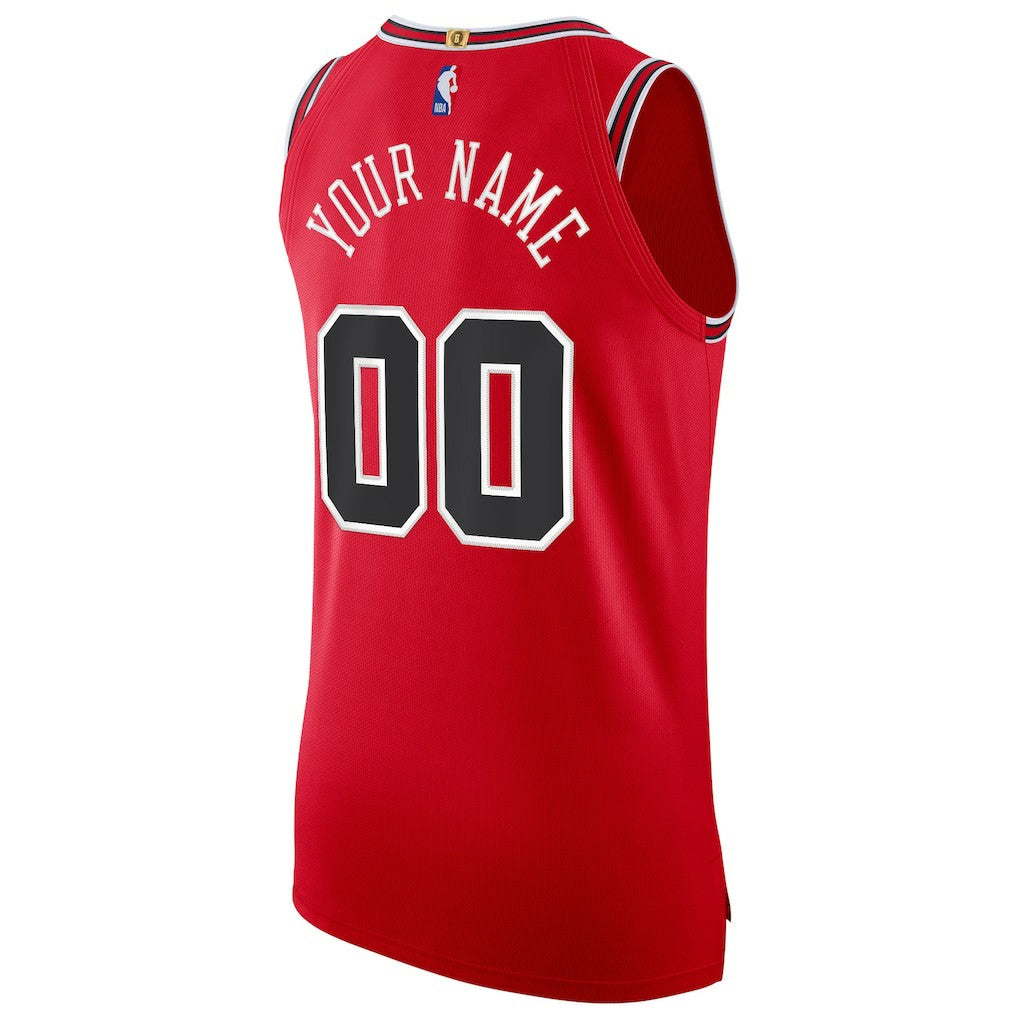 Chicago Bulls Authentic Custom Jersey Red sale - Icon Edition | NBA Jerseys