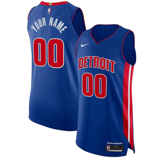 Detroit Pistons Authentic Custom Jersey Blue sale - Icon Edition | NBA Jerseys