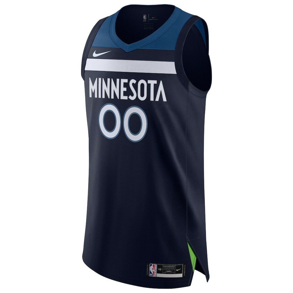 Minnesota Timberwolves Authentic Custom Jersey Navy - Icon Edition | NBA Jerseys