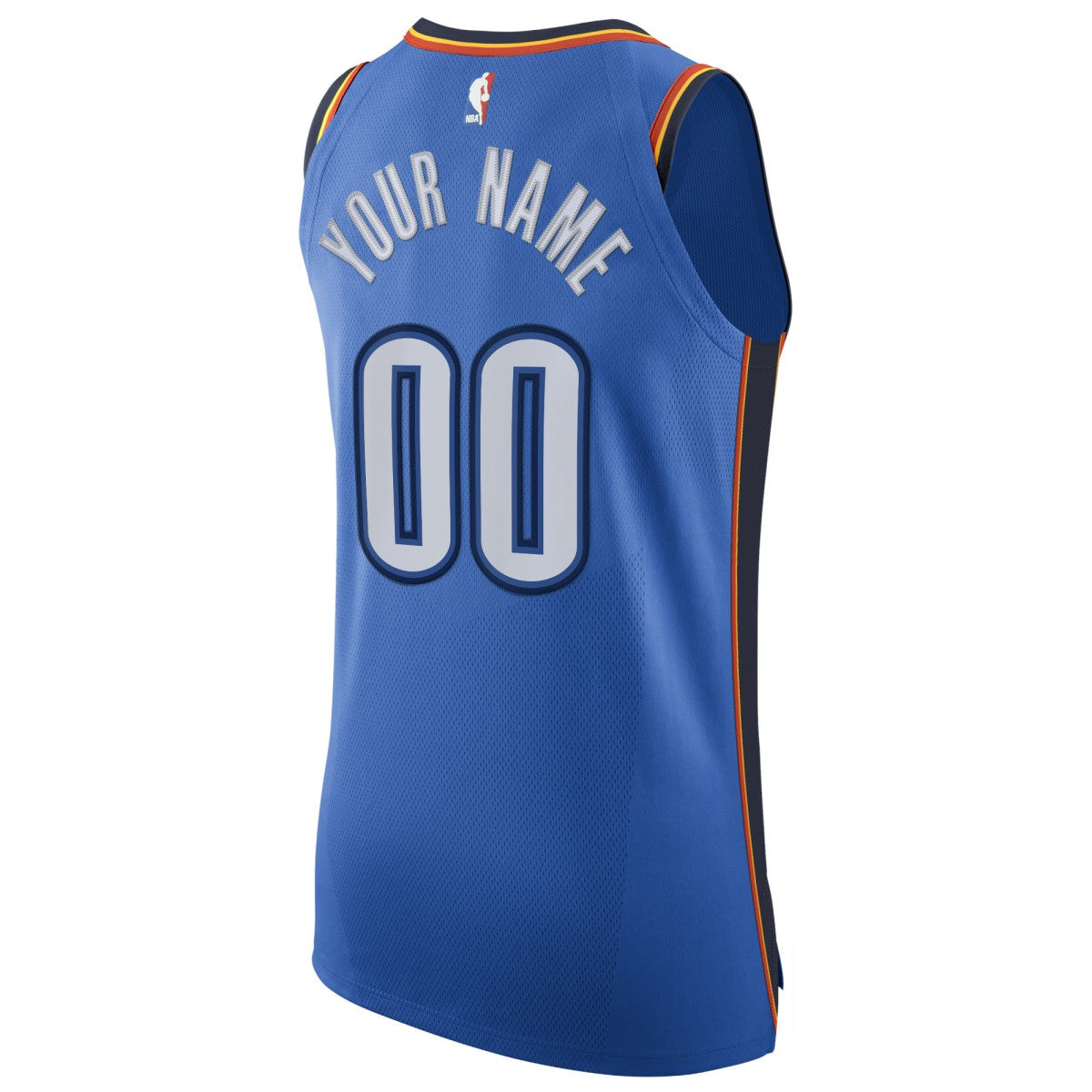 Oklahoma City Thunder Authentic Custom Jersey Blue - Icon Edition | NBA Jerseys