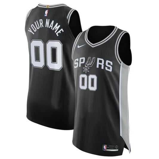 San Antonio Spurs Authentic Custom Jersey Black - Icon Edition | NBA Jerseys
