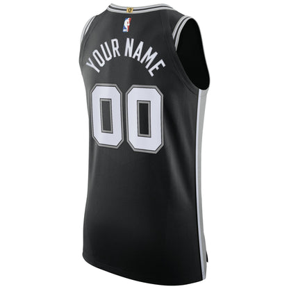 San Antonio Spurs Authentic Custom Jersey Black - Icon Edition | NBA Jerseys