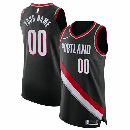 Portland Trail Blazers 2020/21 Authentic Custom Jersey Black - Icon Edition | NBA Jerseys