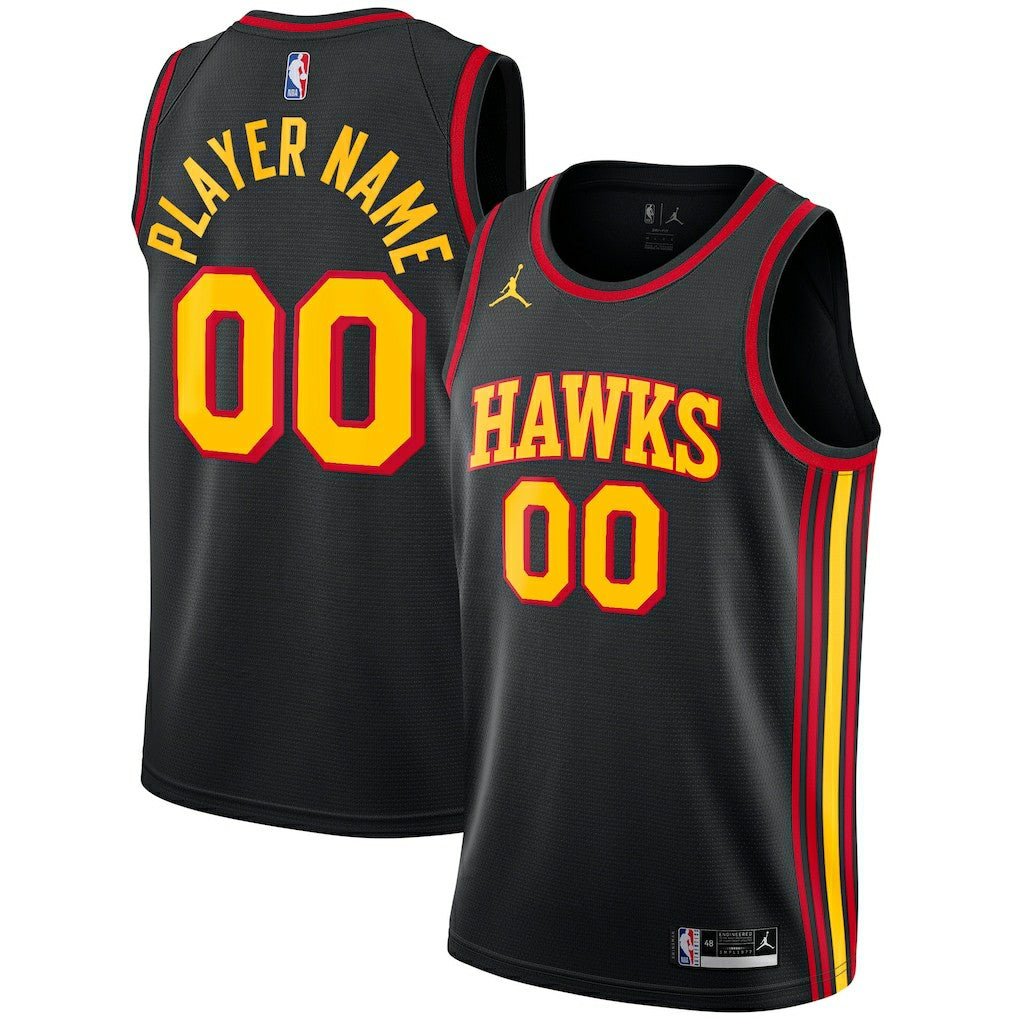 NBA - Atlanta Hawks Jordan Brand Swingman Custom Jersey - Statement Edition - Black