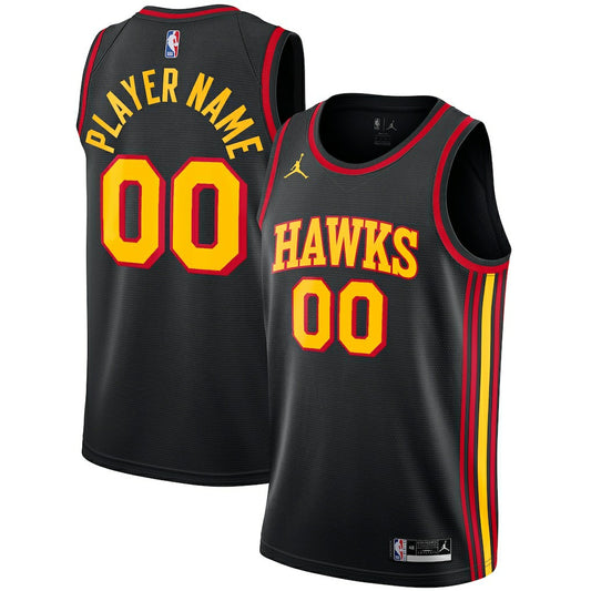 Atlanta Hawks Jordan Brand Swingman Custom Jersey - Statement Edition - Black outlet | NBA Jerseys