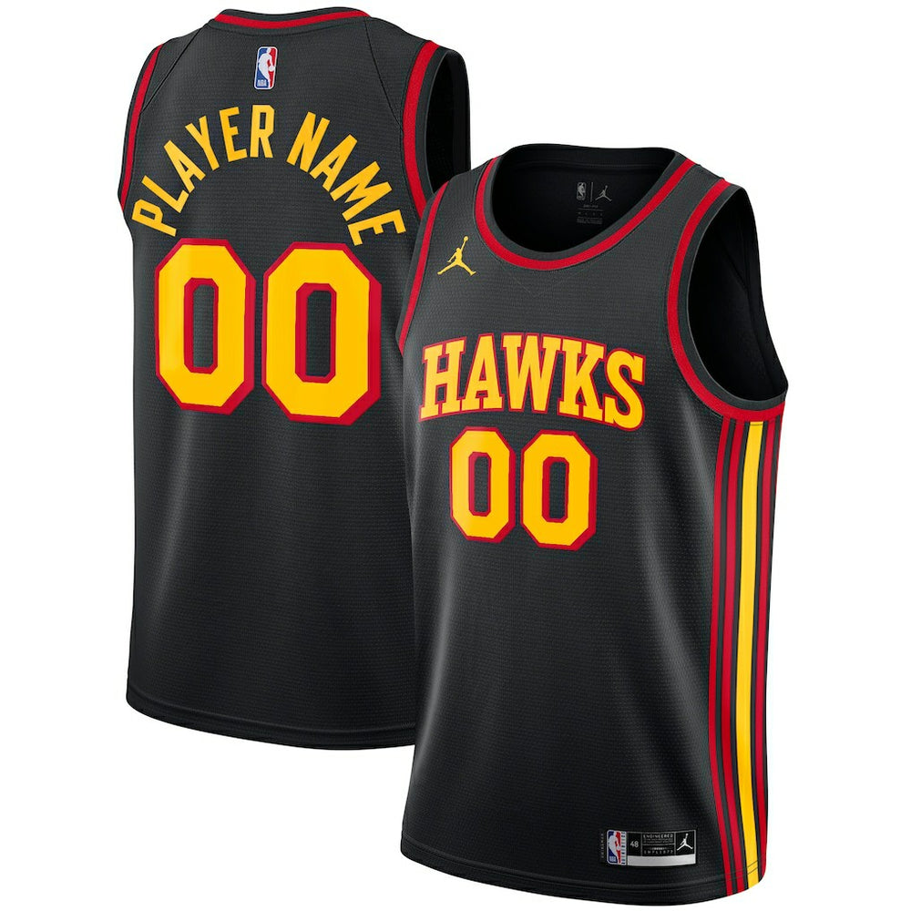 NBA - Atlanta Hawks Jordan Brand Swingman Custom Jersey - Statement Edition - Black