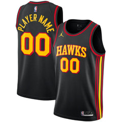NBA - Atlanta Hawks Jordan Brand Swingman Custom Jersey - Statement Edition - Black