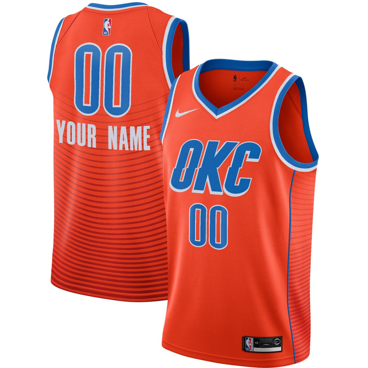 Oklahoma City Thunder Jordan Brand Swingman Custom Jersey - Statement Edition - Orange cheap | NBA Jerseys